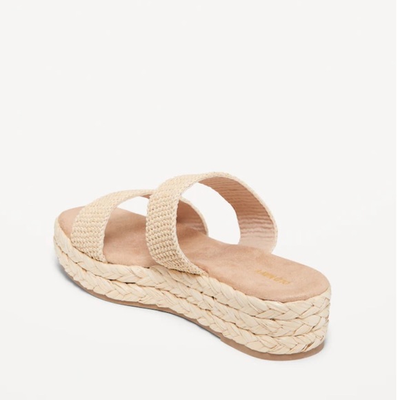 NWT OLD NAVY Espadrille Platform Sandals Color:  Neutral - Picture 4 of 4